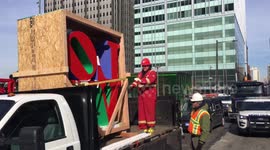 Love Statue Returns to Philadelphia’s LOVE Park