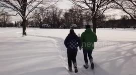 Chicago Lovers Caught Making Love in the Snow