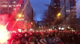 PSG fans in Madrid