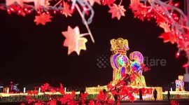 Lantern shows staged in Dalian City of northeast China's Liaoning Province for upcoming Spring Festival