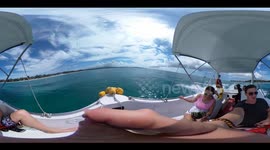Speedboat in 360 4K - Philippines Boracay
