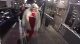London Fashion Week: Victoria Clay and Felicity Hayward In Red