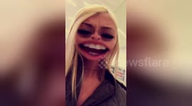 Newsflare Edit - Bre in Ohio Airport after telling her, her luggage was overweight