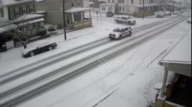 Police responding while snowing
