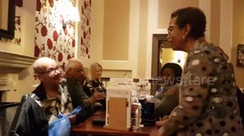 My Nana making a sweet speech for my Grandad on his 80th birthday