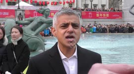 Mayor of London attend Chinese New Year 2018 at Trafalgar Square