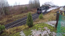 Historic steam train from the late 40's