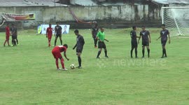 Slow free kick and widen to the side of goal