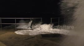 STORM ELEANOR AT HIGH TIDE, St IVES 3 JANUARY 2018