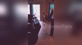 Newsflare Edit - Daddy doesn't stand a chance at soccer