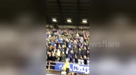 Wigan fans invade pitch to goad City supporters after shock FA Cup win