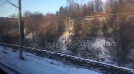 Snowy conditions on West Coast Railway Carlisle to Glasgow