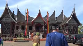 The funeral procession of King Pagaruyung Minangkabau
