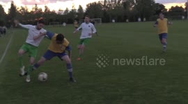 This amateur Irish footballer could nutmeg a mermaid