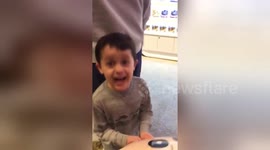 Little boy gets incredibly excited about Nintendo Switch present