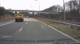 Near miss on M6 motorway
