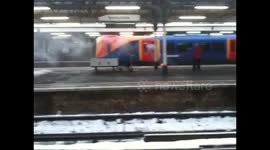 Train on fire at Basingstoke station jan 7