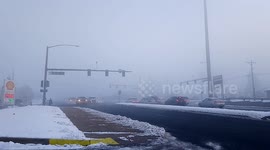 Weather watchers extreme foggy snowed day