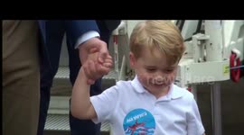 Prince George's first royal engagement at Royal International Air Tattoo