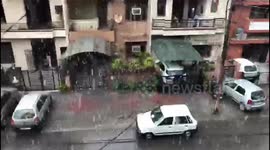 Hailstorm in Chandigarh India