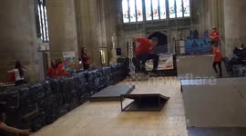 Skateboarders take over Historic Cathedral