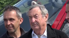 Pink Floyd's Nick Mason hands over cheque