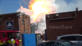 Fire crews tackle factory fire