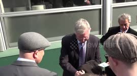 Alex Ferguson attends the Cheltenham Festival