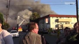 PICO RIVERA APARTMENT FIRE (RAW FOOTAGE)