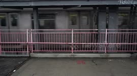 New York Train on Williamsburg Bridge