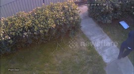 CCTV captures moment man appears to steal parcel left at UK home