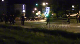 Lech Poznan footbal hooligans in Sarajevo