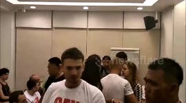 Angry scenes as Russian 'sex class' is raided by police