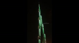 Dazzling Burj Khalifa night light show