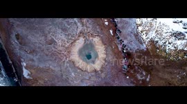 Erupting Strokkur Geysir of Iceland 4K(DJI Phantom 4Pro)