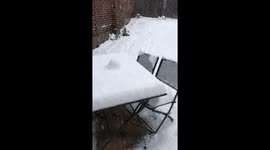 Heavy snowfall in the uk