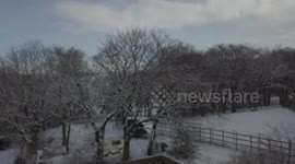 Beast from the east - drone footage of the snow - North West England