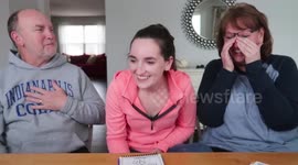 Daughter reveals pregnancy to parents during quiz game