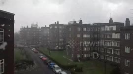 Snowfall in west london