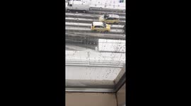 Traffic in the snow