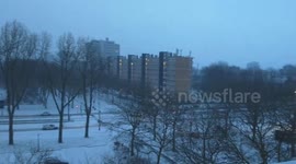 Amsterdam snowfall Wednesday morning
