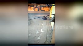Firecracker flies to elderly man after being ignited by himself