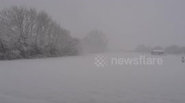 Beast From The East Hits East Anglia Heavy Snow Over 1 Foot Country Field Shot