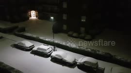 Snowy night blizzard