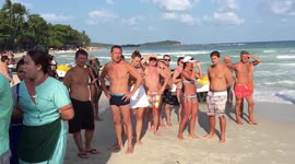Terror on Thai beach as rival jet ski operators shoot each other