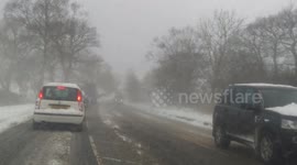 Dreadful driving conditions in The Lake District, Cumbria