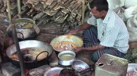 Onion Lentil Fritter Making in village fair in bangladesh