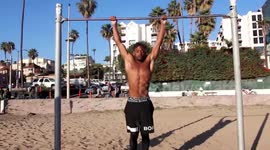 How fitness athletes dance on the beat music...