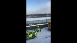 Person found in the snow. Hopefully ok