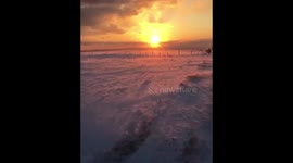 Gorgeous sunrise during the 'Beast from the East'